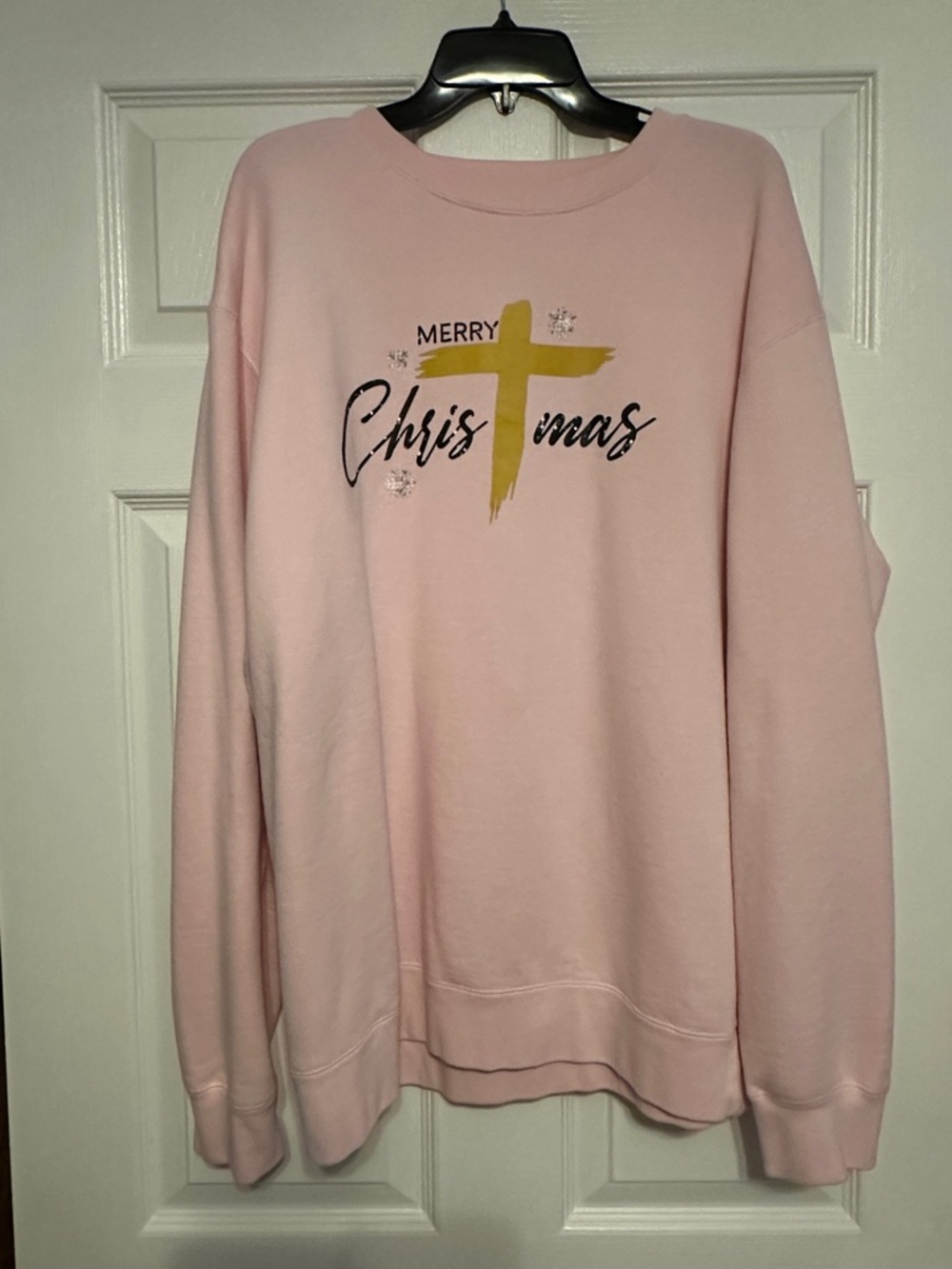 Pink "Merry Christmas" Graphic Sweater